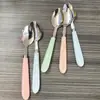 Grande Promoção Colher de Aço Inoxidável para Uso Doméstico Nº 3 Colher Redonda Cabo Longo Coreano Colher Fofa Popular Colher Pequena Colher