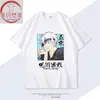 Camiseta de Manga Corta Unisex de Algodón Anime Jujutsu Kaisen Gojo Satoru Colaboración Verano Tallas Grandes Ropa