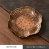 Porta-copos de Liga de Cobre, Isolado, Antiderrapante para Chá, Folhas Zen, Folhas Caídas, Flores, Folhas de Bordo, Porta-copos Diversos para Chá, Relevo Japonês Exquisito