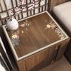 Novo tapete de mesa de jantar de mogno estilo chinês à prova d'água à prova de óleo sem lavagem anti-quente pvc transparente macio vidro madeira maciça toalha de mesa