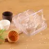 Caixa de Embalagem Personalizada para Cupcakes, Bandeja de Plástico Transparente para Tarteletes de Ovo, Caixa de Embalagem Espessa de Peça Única/Duas Peças para Muffins