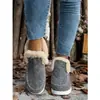 Zapatos de Algodón para Mujer de Invierno Nuevos Transfronterizos Talla Grande Transfronterizos Acolchados con Terciopelo Bordes Crudos Cálidos Planos de Algodón