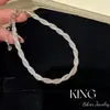 Pulsera de Malla Redonda Retorcida Transfronteriza Europea y Americana con Circonita Lujo Ligero Nicho Versátil Joyería Simple de Gama Alta para Mujer