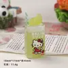 Accesorios de resina para manualidades de dibujos animados: Taza de jugo de gato 3D, botella para beber, pinza para el pelo, hebilla de zapato, llavero, colgante