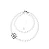 Collar de perlas con el mismo estilo del logotipo grande de Coc, cadena de lana ligera de lujo de alta gama, elegante y a la moda para clavícula.
