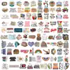 100 Pegatinas de Lectura Transfronteriza Decoración de Dibujos Animados Taza de Agua Libro Maleta Guitarra Funda de Teléfono Móvil Impermeable