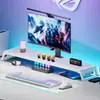 Escritorio de Oficina Elevado para Computadora Estante de Almacenamiento Soporte para Portátil Base Elevada para Pantalla de Monitor de Escritorio
