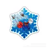Horquilla de acrílico serie navideña, parche, accesorios para joyería DIY, 1Yc30111