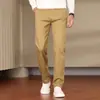 Pantalones casuales de algodón puro para hombre, colección otoño 2026, elásticos, corte holgado, estilo de pierna recta, nuevo diseño 2026, adecuados para todas las estaciones, pantalones de vestir casuales