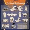 Decorações de Halloween DIY Pendentes de Lasca de Madeira Etiquetas para Presente de Festa de Natal Pendentes de Madeira Etiquetas Transfronteiriças