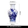 Jarrón de cerámica Jingdezhen, jarrón de cerámica con loto en relieve pintado a mano, adornos decorativos de cerámica, jarrón chino hidropónico