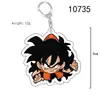 Llavero de Acrílico Transparente con Impresión a Doble Cara Periférico de Anime Dragon Ball Goku Colgante de Regalo Pequeño de Dibujos Animados