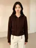 Cárdigan con capucha y cremallera para mujer 2026 Otoño/Invierno Nuevo Holgado Adelgazante Versátil Suave Manga Larga Tejido de Punto Cárdigan