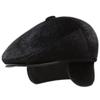 Gorro de pelo de visón sintético para hombre, cálido, con forro de pelo, para otoño e invierno, para personas mayores, grueso, resistente al frío y con protección auditiva, para exteriores.