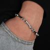Pulsera de Hilo con Huesos Moda Masculina Gama Alta Versátil Hip-hop Accesorios Femeninos 2024 Nuevo Simple Nicho Joyería Personalizada