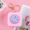 Monedero de silicona con dibujos animados para niños, minibolsa de silicona con cremallera para guardar auriculares, regalo