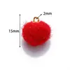 Cuentas de Bolas de Lana de Cordero Sintética de 15 mm Colgante de Bola de Felpa Esponjosa Accesorios para Joyería DIY Accesorios para el Cabello Materiales para Pendientes