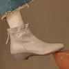 Botines de tacón de cuña para mujer, moda otoño/invierno 2026, botas casuales versátiles de algodón, estilo retro cómodo, forrados de felpa para abrigar, Botas Martin
