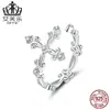 Evele Cross-border Hot Sale Sterling Silver Cross Ring Moda Feminina S925 Platinum Plated Zircon Abertura Anel Ajustável