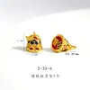 Colgante de Peces Dorados Koi de Buena Suerte en Oro de Arena Vietnamita de Larga Duración con Agujero para Accesorios DIY Cuerda para Pulseras
