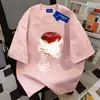 Camiseta de Manga Corta Tie-Dye 100% Algodón Puro Diseño Estilo Coreano para Hombres y Mujeres, Verano Ajustada Cuello Redondo Top de Pareja, Estilo Ins