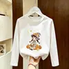Camiseta de manga larga para niña, algodón puro, ropa de otoño, nuevo modelo 2026, top para niños de primavera y otoño, camiseta básica súper linda para niñas pequeñas