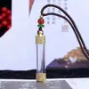 Pequena Garrafa Transparente Oca Pingente de Caixa de Medição Contendo Relíquia de Cinábrio Pingente de Garrafa Colar de Estilo Étnico para Mulheres e Homens Joias da Moda
