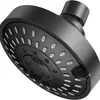Rociador superior de ducha oculto de cinco velocidades estilo americano para baño, hotel, negro, giratorio, ajustable, boquilla de ducha pequeña de 4 pulgadas