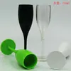 Copa de vino acrílica blanca para fiesta bar color imprimible LOGO resistente a caídas vaso de champán de PC