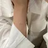 Pulseira de Prata de Lei S925 com Design de Coração Vazado de Nicho, Joia Personalizada Simples Estilo Ins para Estudantes