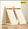Placa de arranhar vertical triangular para gatos sem necessidade de instalação, feita de papelão ondulado espessado, durável e sem soltar fiapos, tamanho extra grande, adequada para todas as estações