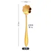 Cuchara de Acero Inoxidable Flor Dorada Japonesa Cuchara para Mezclar Café Cerezo/Rosa Creativo Japonés y Coreano