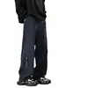 Pantalones deportivos casuales funcionales de corte slim personalizados/otoñales para hombre y mujer, pantalones rectos de moda americana de calle cleanfit