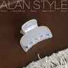 Presilha de Garra Pequena Cor Sólida Estilo Coreano Retro Nova de Verão Lan Série de Cores Gelatina Presilha para Meio do Cabelo Feminina Presilha de Tubarão Acessórios de Cabelo