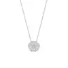Nuevo Producto de Verano Serie Camelia de Diamantes Completos Moda Lujoso Accesible Collar con Rosa Completa Pendientes Anillo Plata 925