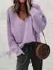 Nuevo Estilo Otoño e Invierno Tejido de Cuello Alto para Mujer, Suéter de Punto Holgado a la Moda para Mujer, Camisa Base, Wholesale de una Pieza