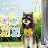 Corda de Tração para Cachorro Nova Transfronteiriça Alça Peitoral para Cachorro Pequeno Pet Refletiva Respirável Alça para Cachorro Corda para Passeio de Cachorro