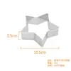 En Stock Anillo Perforado de Acero Inoxidable 430 Forma de Estrella para Tarta Anillo de Mousse Francés Anillo para Tarta de Queso Molde de Estrella de Cinco Puntas para Hornear