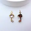 Color Cobre Galvanizado Conservante de Color Microincrustado Circonita Cielo Estrellado Varita Mágica Colgante Accesorios de Materiales para Pendientes Pinzas para el Cabello Collares Hechos a Mano DIY