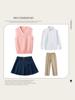 Colete Infantil, Estilo Preppy, Algodão Puro, Tricô Novo Azul para Alunos do Ensino Fundamental, Suéter para Crianças Maiores, Colete de Tricô para Meninas