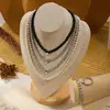 Conjunto de Collar con Perlas y Cuentas de Nueva Moda Transfronterizo Europeo y Americano Retro Elegante Accesorios de Fiesta de Gama Alta para Mujeres