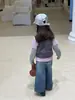 Moda YoYo Conjunto de Tres Piezas a la Moda con Top de Manga Larga para Niñas Pequeñas con Chaleco Bordado y Mangas de Color Contrastante, Ropa Casual para Niños
