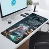 Juego Cyberpunk Tecnología Futurista Alfombrilla de Ratón Súper Grande Tecnología de Gaming E-Sports Alfombrilla de Oficina Extra Grande Borde Antideslizante con Bloqueo