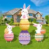 Nuevo Cartel de Jardín de Pascua de Amazon Fiesta de Pascua Huevo Conejo Decoración para Césped de Jardín