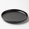 Plato de Postre Cerámico Mate Glaseado de Color de 6 Pulgadas Plato para Pastel Plato para Comida Occidental en Casa Plato para Bocadillos Plato de Hueso Plato Redondo