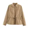 Z Comercio Exterior Transfronterizo 2026 Nuevo Conjunto de Moda Casual Europea y Americana para Mujer con Solapa y Cintura Ajustable + Pantalones de Pierna Ancha