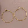 Pendientes de Acero Inoxidable Color Dorado en Forma de Nueve, Pendientes de Aro, Pendientes con Cuentas Redondas de Copa de Vino, Accesorios para Pendientes DIY Hechos a Mano