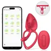 Huevo Vibratorio Portátil con Control Remoto Inalámbrico para Hombres, Anillo Vibratorio de Doble Uso para Hombres y Mujeres, Suministros de Anillo de Bloqueo de Doble Propósito
