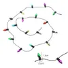 Bombillas electroplateadas transfronterizas, series de luces mini de plástico para escenas navideñas, accesorios de decoración para lugares de fiestas navideñas, cadenas de cuentas