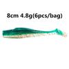 Cebo Suave Tpr Cola en T Señuelo de Agua Flotante Gusano Suave Paquete de 6 Hombre6Cm8Cm10Cm Minnowz Zman Cebo Suave